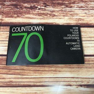VTG 1970 Polaroid Instant Land Pack Camera Countdown 70 Instruction Manual Book